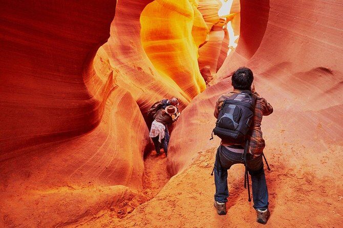 Antelope Canyon and Horseshoe Bend Small Group Tour from Vegas - Lower Antelope Canyon: stairs, handrails, ladders, and that golden-light feeling