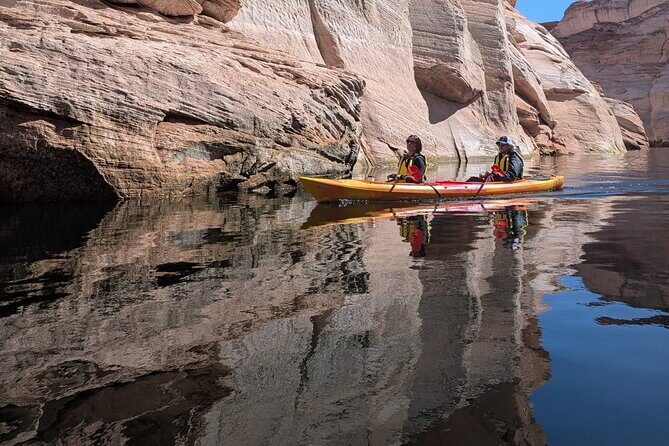 Antelope Canyon Lake Powell Guided Kayaking and Hike Tour - Entering Antelope Canyon from Lake Powell, not the usual way