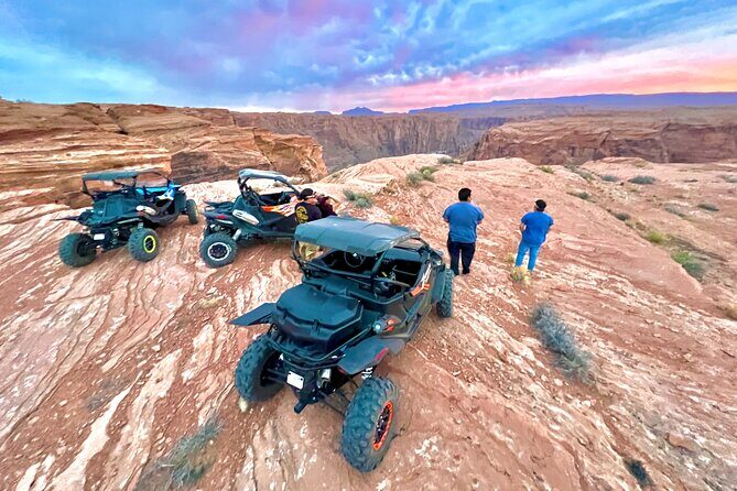 Page Sunset UTV Tour Near Horseshoe Bend - The River Cut and Navajo Mountain Silhouette